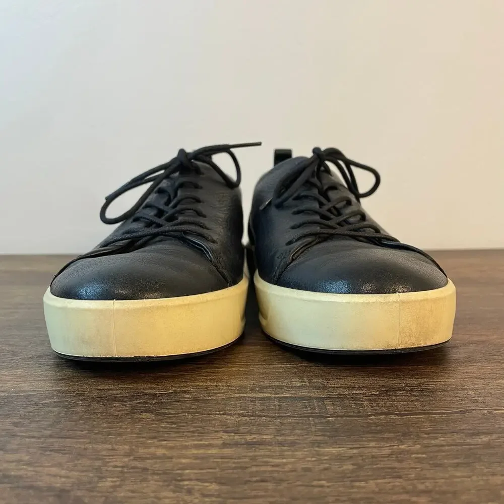ECCO Soft 7 Sneakers Womens EU 38 US 7 7.5 Black Leather Comfort Walking
